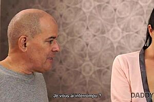 mature guy grabs chance to fuck hot young brunette hard and deep