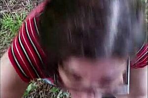 yo, this nasty slut devours that throbbing bbc outdoors like a pro!