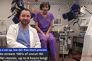 Nurse lilith rose gives jackie banes intense gyno exam caught on hidden hospital camera