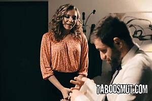 blonde secretary tempts boss with steamy office bend-over session