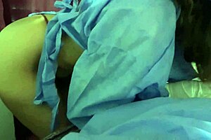 nurse tempts patient with sultry mouth extraction in hospital play