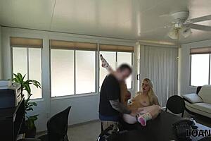 Babe Endures Intense Office Casting Fuck for Quick Cash Loan