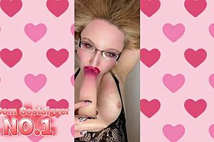 sissy sluts worship huge cocks with lipstick