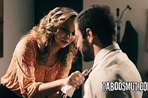 blonde secretary tempts boss with steamy office bend-over session