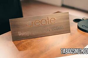 blonde secretary tempts boss with steamy office bend-over session