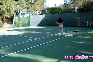 besties dive into wet pussies at post-graduation lick party