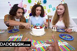 Suggestive first time birthday pussy ready for big cock creampie