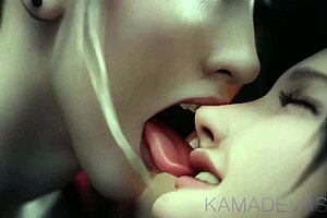 scarlet makes tifa submit to my pussy licking and tit sucking now?