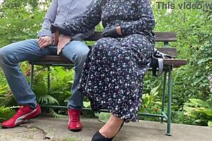 best homemade clips of chubby bbw handjob in nylons outdoors