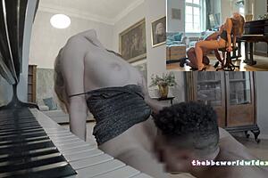 Piano Session Turns into BBC Pounding Perfect Brunette Body
