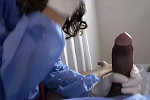 nurse tempts patient with sultry mouth extraction in hospital play