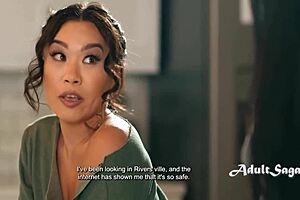 petite asian cutie gets tricked into cinema fun with older pair