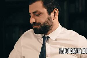 blonde secretary tempts boss with steamy office bend-over session