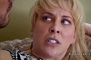 Big cock ravages bound teen and her hairy fiance!