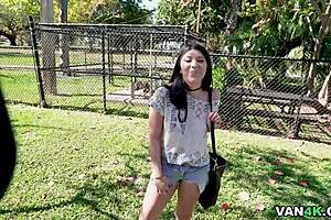 Tony Rubino pounds petite Kourtney Kai doggystyle bus ride