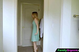 Cute blonde cheats passionately with best friend's older lover in secret