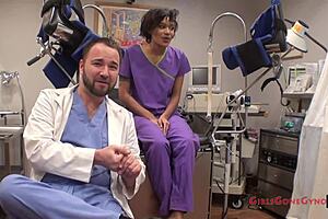 Nurse lilith rose gives jackie banes intense gyno exam caught on hidden hospital camera