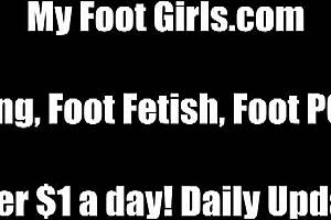 Femdom delivers intense pov footjob after hours