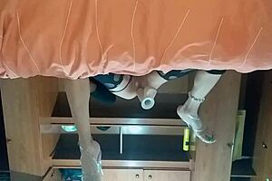 Latina Shemale Rams Toy Fully Into Tight Ass!