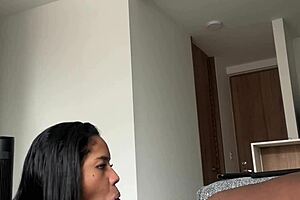 after work nothing beats my girlfriend deepthroating my big cock till orgasm - homemade latina couple