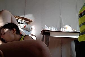 hot brunette police lesbians devour pussies cum orgasms in intense threesome licking frenzy