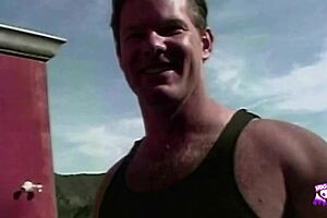 wild brunette caught pissing then slammed hard doggystyle