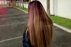 Italian milf Artemisia Love smokes in solo fetish ride outdoors.