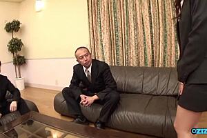 Female coworker drains cocks with creampies and blowjobs