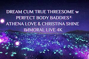 athena and christina share dean's cock in hot ffm car threesome 😈🔥