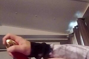 Suggestive Solo Tease With Pulsing Vibrator Toy Fun