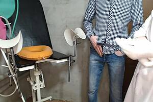 Hidden Cam Catches Fat Nurse's Cum-Covered Tits and Ass!