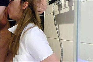 submissive milf clara chokes on deepthroat gagging till cumshot mouthful