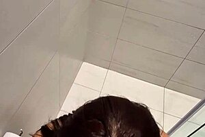 Couldn't resist barging in to fuck her wet in the shower.