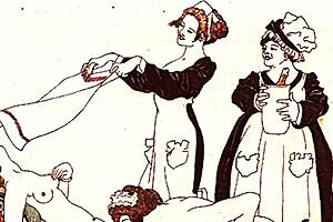 Vintage Erotic Art Showcases Retro Antique Sensual Scenes In Detail