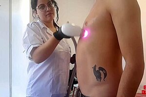 laser hair removal turns into deepthroat happy ending with curvy colombian beauty