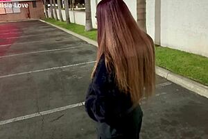 Italian milf Artemisia Love smokes in solo fetish ride outdoors.