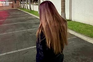 Italian milf Artemisia Love smokes in solo fetish ride outdoors.