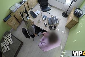 Dulce Nena offers tight pussy to naughty loan agent pounding