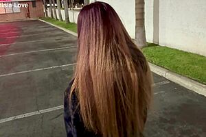 Italian milf Artemisia Love smokes in solo fetish ride outdoors.