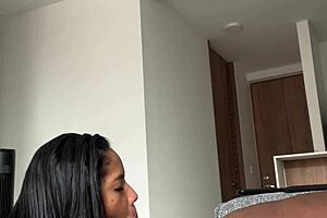 after work nothing beats my girlfriend deepthroating my big cock till orgasm - homemade latina couple