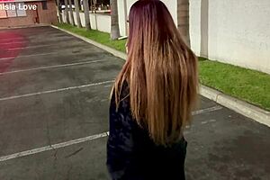 Italian milf Artemisia Love smokes in solo fetish ride outdoors.