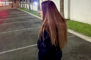 Italian milf Artemisia Love smokes in solo fetish ride outdoors.