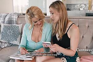 These cuties fight then lick asses squirting hard