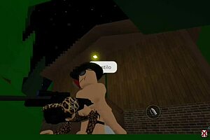 risky outdoor parking lot sex with hot amiga at roblox brookhaven store