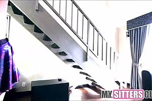 My hot babysitter caught me and demanded my cock inside her