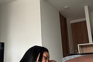 after work nothing beats my girlfriend deepthroating my big cock till orgasm - homemade latina couple