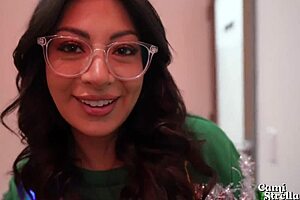 Big Titty Latina Coworker Pounds Monster Cock At Noisy Office Christmas Bash