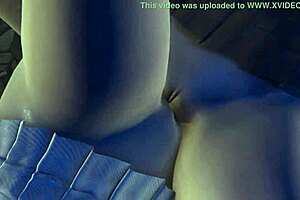 Two anime teens scissor in wet tribadism close-up!