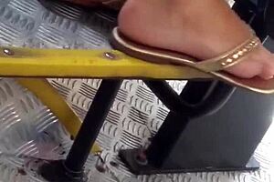 Hey, check out this perfect foot girl's hot bus ride tease part 1?