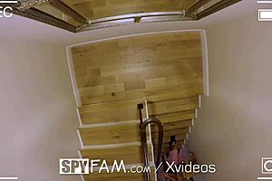 lesbian nanny spyfam fucks me hard in front of my girlfriend with monster cock blowjob action